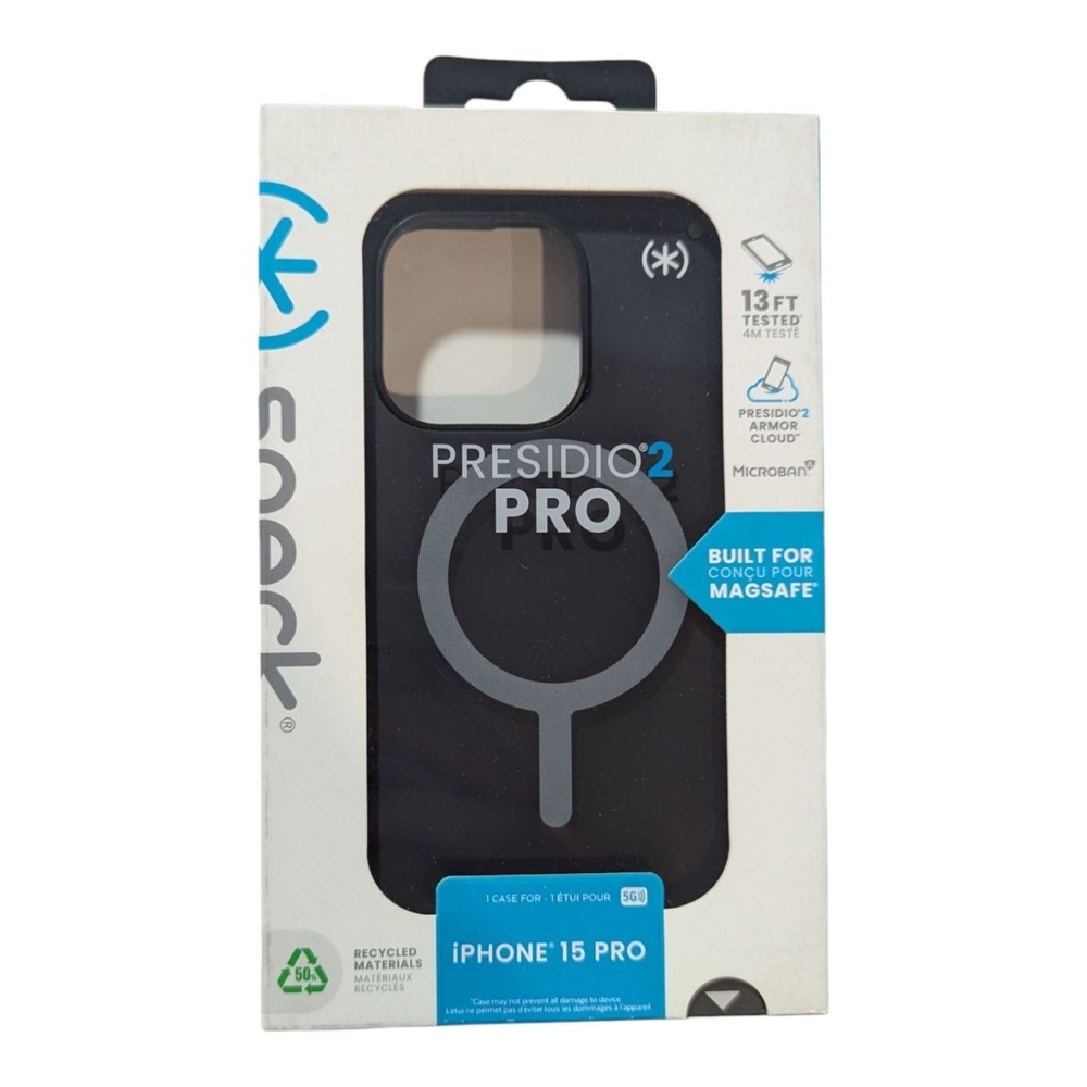 E7. Speck Presidio2 Pro with MagSafe Case For iPhone 15 Pro - Black